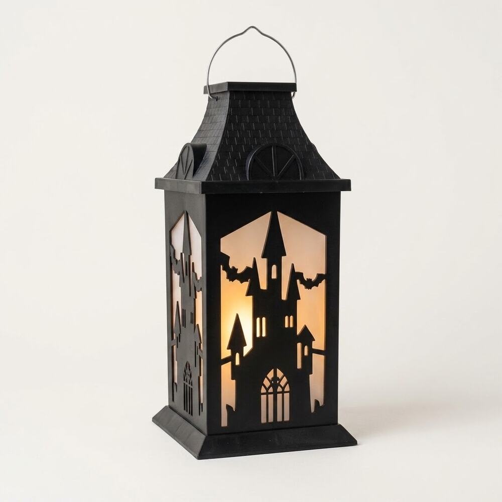 Halloween Haunted House Solar Lantern Hanging Outdoor Light Spooky Decor